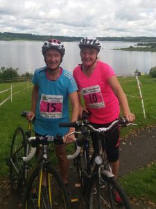 Mags and Suzanne Roadford Novice Triathlon July 3rd 2016